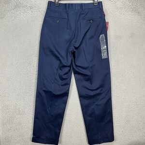 Covington Mens Dress Pants 30X32 Blue Pleated‎ Straight Leg Pocket Cotton NEW